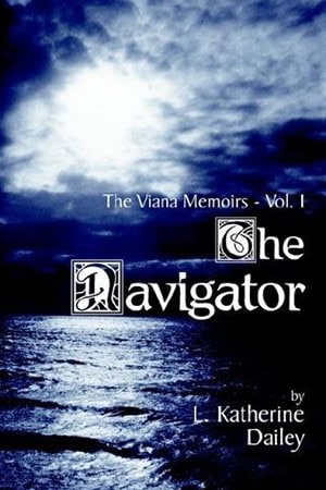 A dark, cloudy sky over a calm ocean with the book title "The Viana Memoirs - Vol. 1" and author's name L. Katherine Dailey prominently displayed, evoking mystery and literary intrigue.